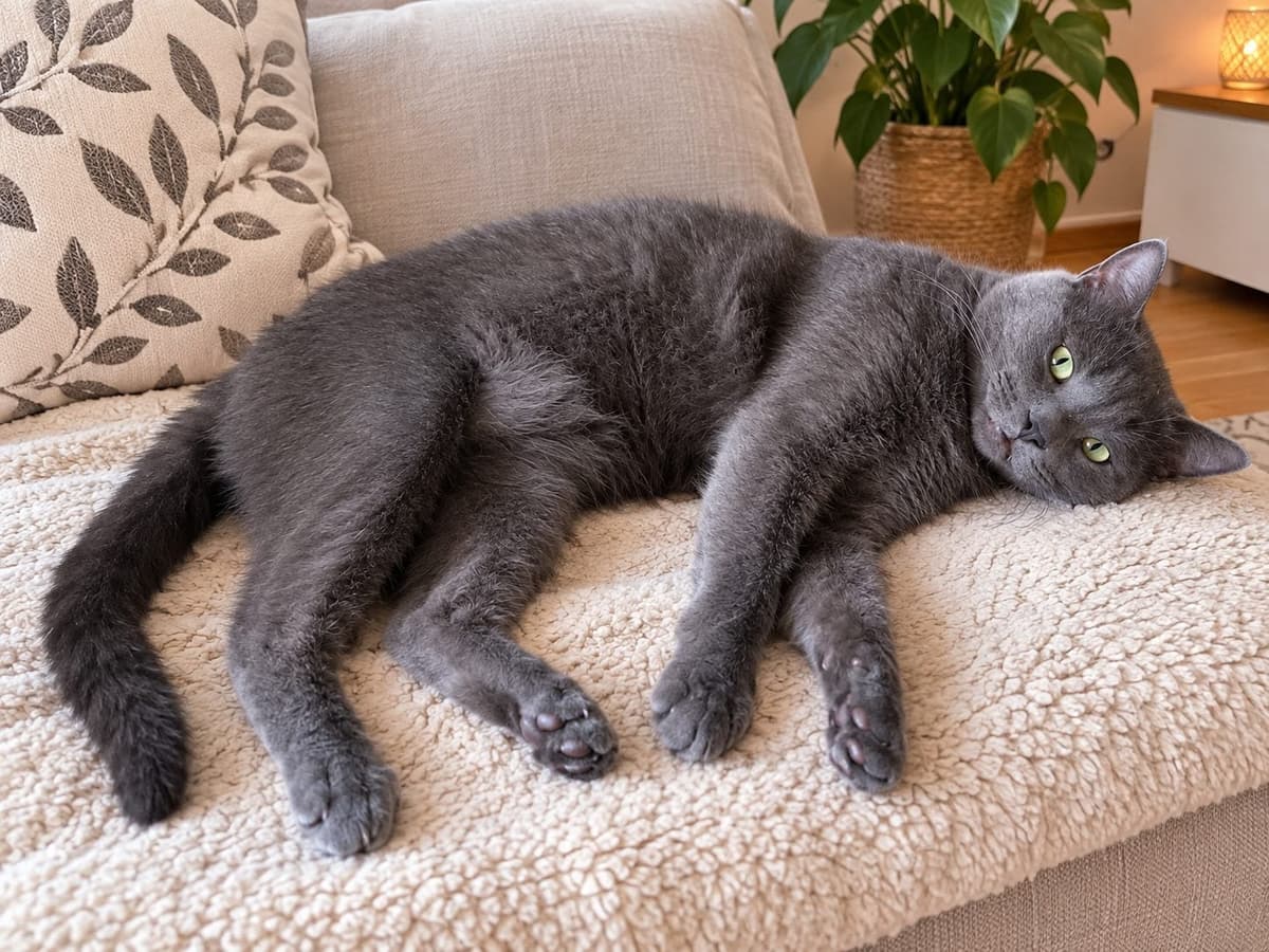 Smoky British Shorthair Kedi, Antalya